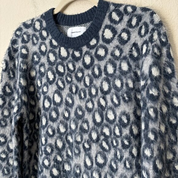 Current/Elliott Soft Oversized The Cali Leopard Print Oversized Sweater - Picture 4 of 9